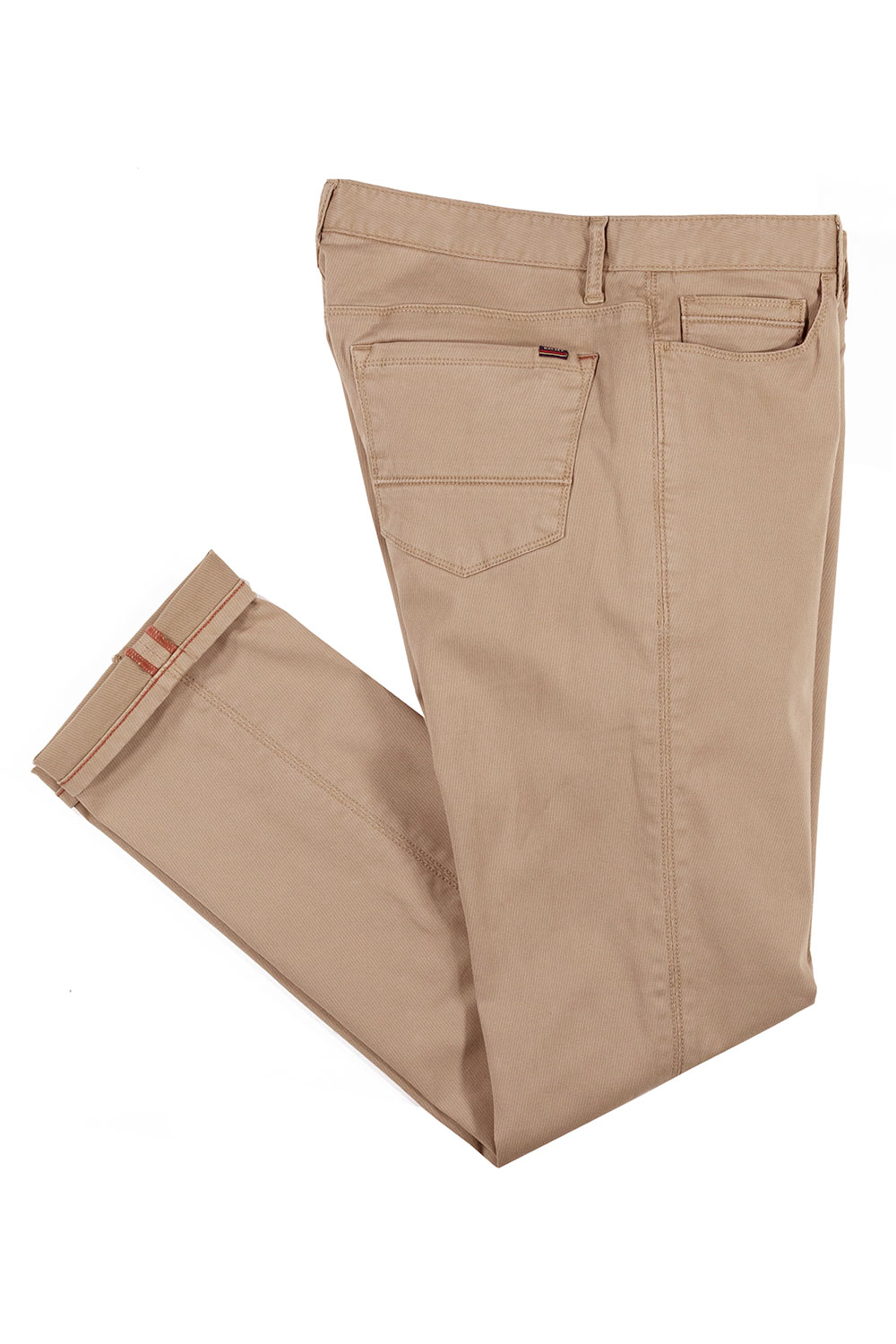 Scotty 5 Pocket pant, color canyon side flat view