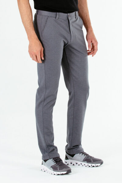 PD2090 on model ponte de roma trouser side view color grey