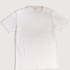 San Miguel Pima Cotton crewneck tee, flat front image color Ivory/White