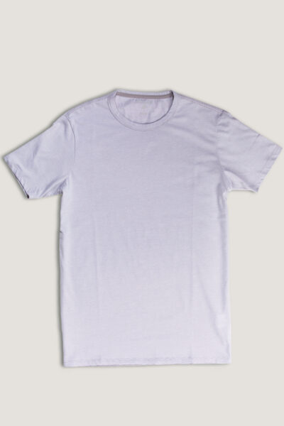 San Miguel Pima Cotton crewneck tee, flat front image color Sage/White