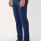 HL2094 Helmsman Tailored leg trouser, color navy, on model image side view