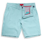 BM1075 Stripe Turquoise Breakwater Melange Short flat front picture