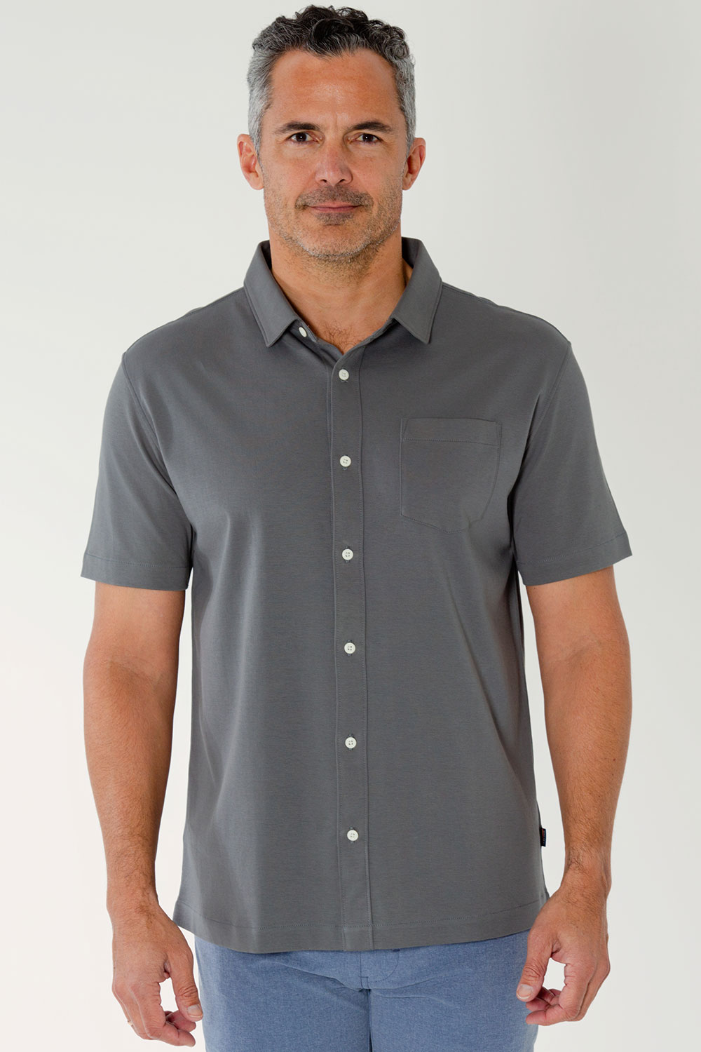 Liquid Pima Cotton Button-Down Shirt