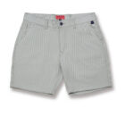 Breakwater Sport Short 7 inch inseam front flat image color, stripe mayfly