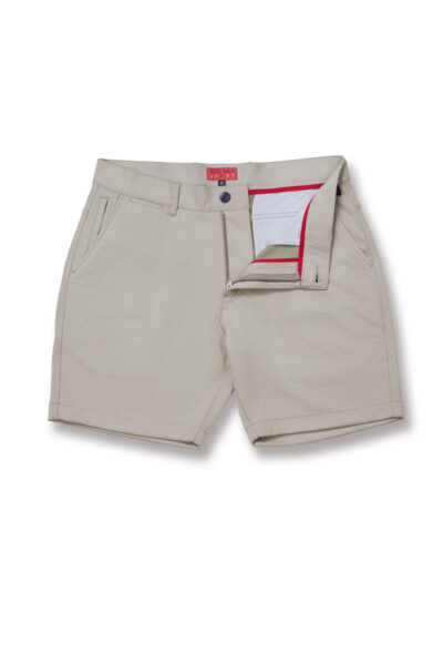 Breakwater Sport Short 7 inch inseam front flat open image color, stripe moss grey