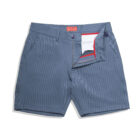 Breakwater Sport Short 7" Inseam Stripe Admiral Navy flat front open image