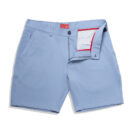 BM1077 Heather Dusty Blue Flat front open view