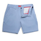 BM1077 Heather Dusty Blue Flat front open view