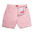 BM1075 Breakwater Sport Short 8" inseam Flat front open image color, stripe coral
