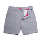 BM1075 Breakwater Sport Short 8" inseam Flat front open image color heather warm grey
