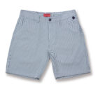 BM1075 Breakwater Sport Short 8" inseam Flat front image color, stripe lagoon