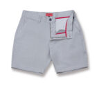 Breakwater Sport Short 7 inch inseam front flat open image color, stripe warm grey