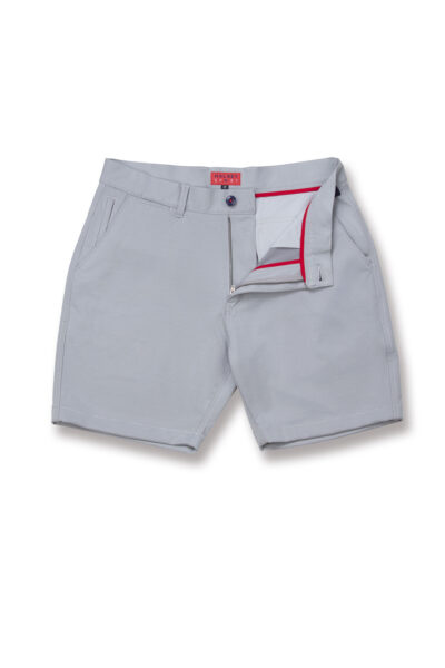 Breakwater Sport Short 7 inch inseam front flat open image color, stripe warm grey
